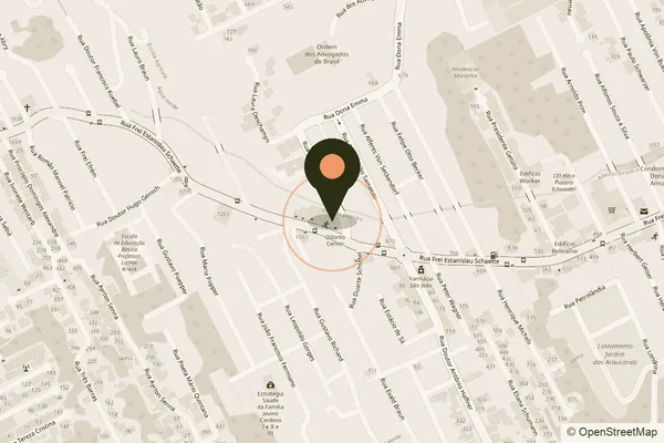 Mapa da região da loja Maya Cortinas, na Rua Frei Estanislau Schaette, 980, Água Verde, Blumenau